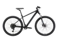 Mountain bike with a brand name on a white background