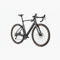 Black bicycle with visible brand name on a white background